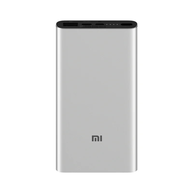 Xiao mi power Bank 3 10000 мАч PLM12ZM usb type C QC3.0 Быстрая зарядка mi power bank 10000 портативное зарядное устройство Poverbank - Цвет: Sliver