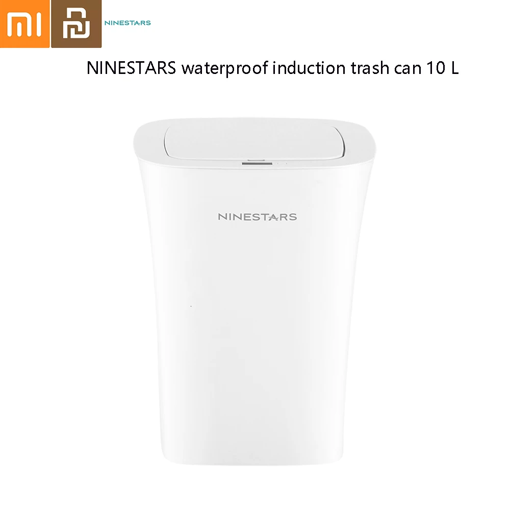 

New Xiaomi NINESTARS Waterproof Induction Dustbin 10L IPX3 Waterproof Induction Opening Adjustment Distance