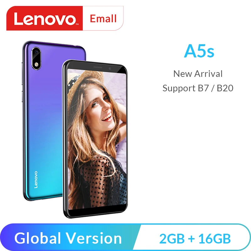 

Global Version Lenovo A5S A5 S L05 2GB RAM 16GB ROM Smartphone MTK6761 Quad core 5.45" Screen Android P Face ID 4G Mobile Phone