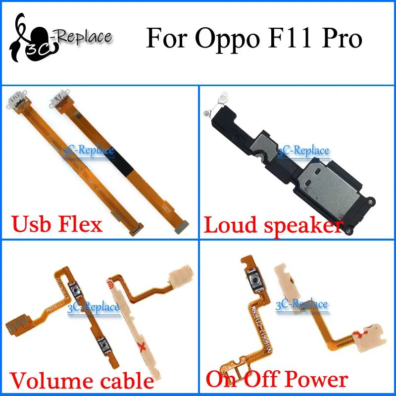 For Oppo F11 Pro CPH1969 Usb Flex Motherboard cable Microphone Flex