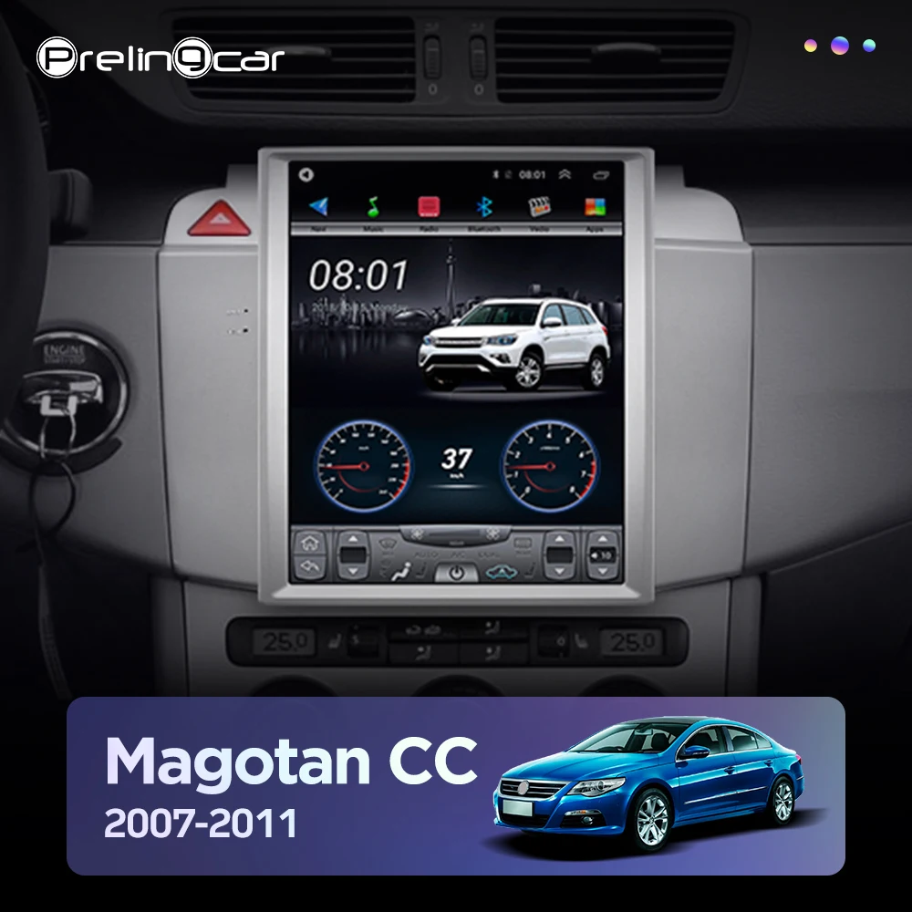 4G Lte 32G вертикальный экран android мультимедийный видео радио плеер для volkswagen VW Magotan CC