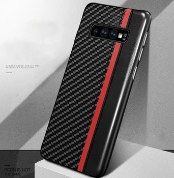 

Soft Frame Back Cover Case For Samsung Galaxy S10e Case Carbon Fiber Leather Capa for Samsung Galaxy S10 Plus Ultra Thin Case