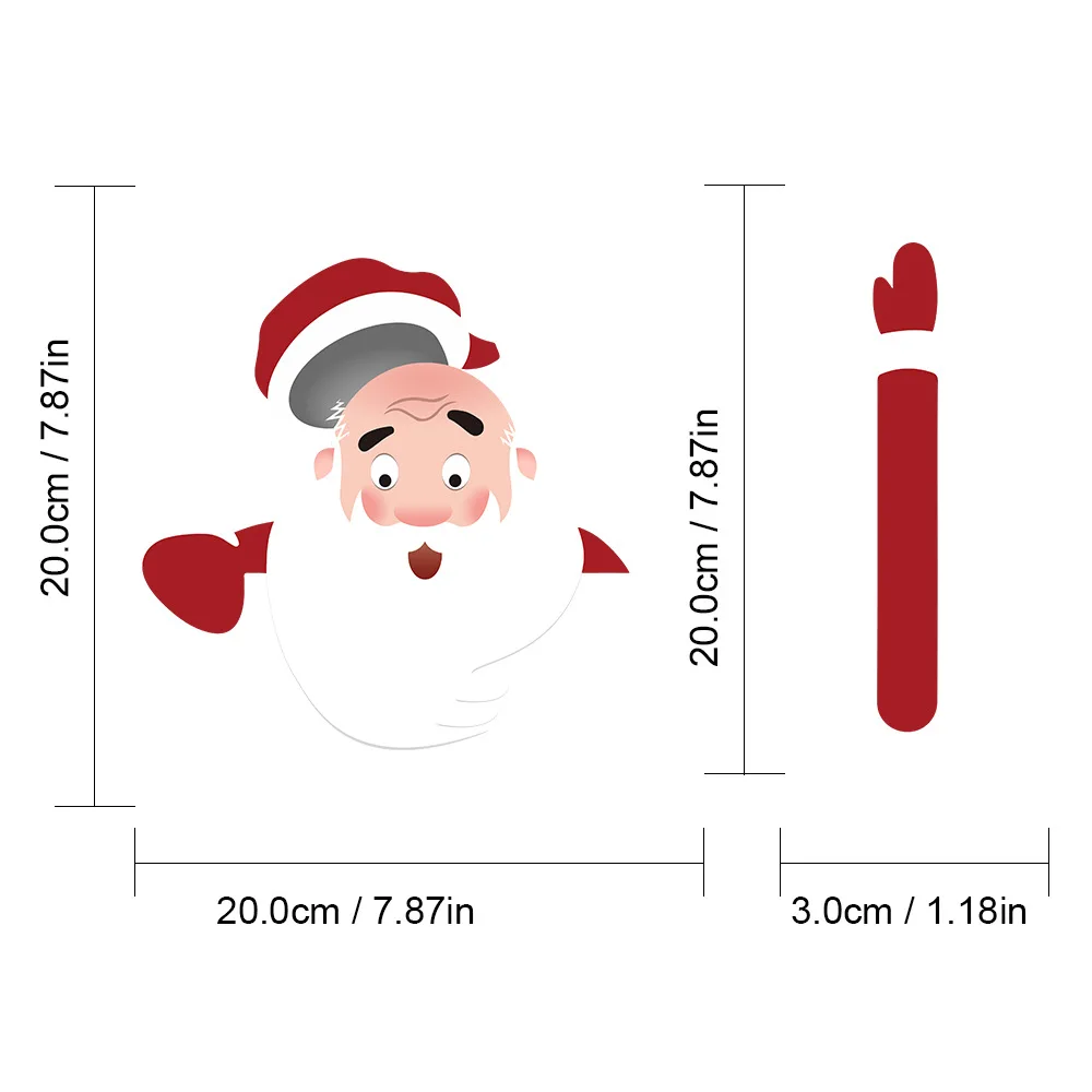 Высококачественные наклейки на стеклоочистители Санта-Клауса, автомобильные наклейки на заднее лобовое стекло, автомобильные наклейки, рождественские наклейки на автомобиль, наклейка на дверь