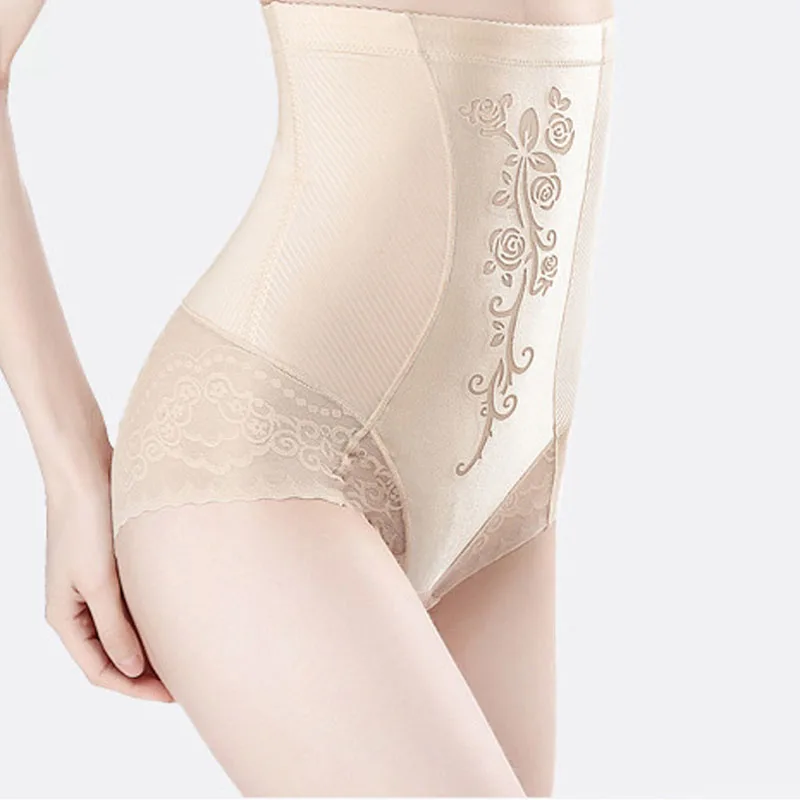 

NORMOV Solid Women Safety Short Pants High Waist Push Up Lace Patchwork Hollow Out Print Spandex Belly Control Safety Short Pant
