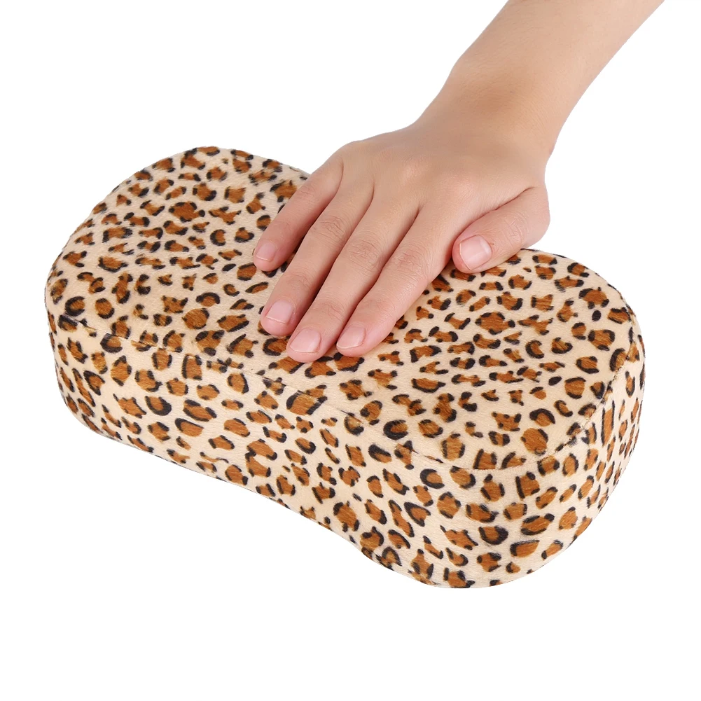 

Hand Holder Manicure Table Leopard Print Nail Art Pillow Manicure Soft Sponge Hand Rests Cusion Holder Salon Nails Tools