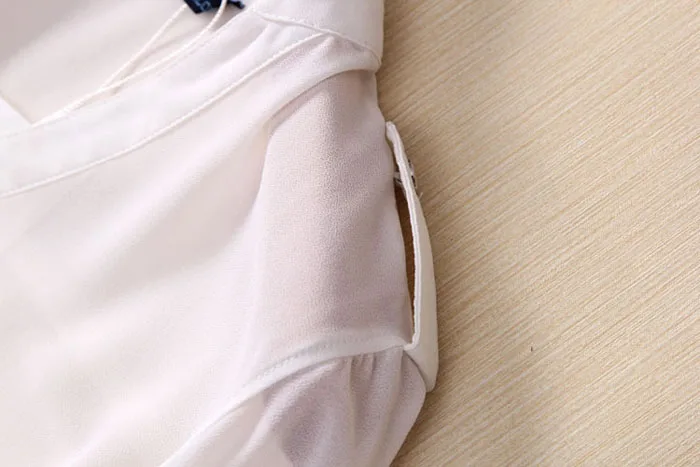 Women Blouse Button V Neck Spring Summer V-neck Chiffon fabric Long Sleeve Casual Shirt Office Lady Elegant Blouse Shirt Tops P5 6