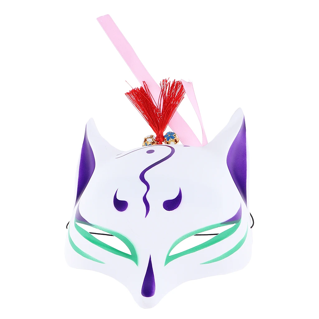 Japanese Style Lowrie Cosplay Mask for Masquerades Festival Costume Party Show Half Face Mask Kitsune Mask