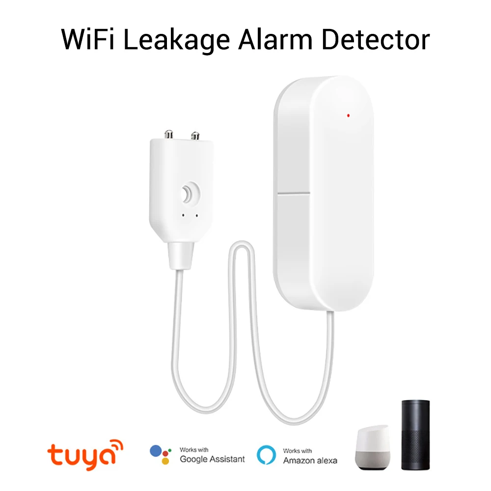 

CPVan WiFi Leakage Alarm Detector WiFi Water Leak Sensor WiFi TUYA APP Water Detector Water Level Sensor for Home Alarm Systems
