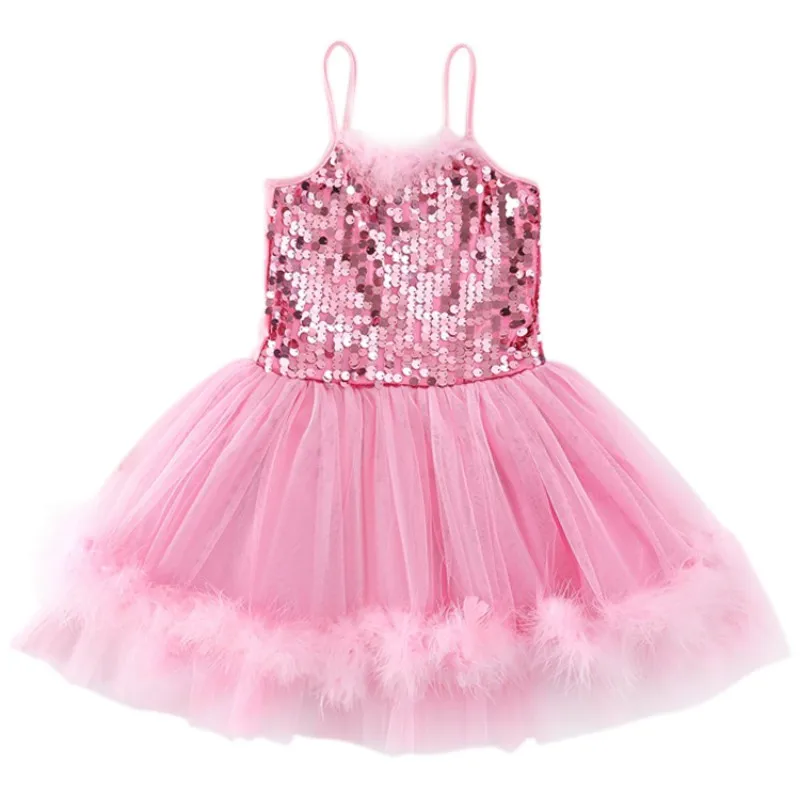 

Girls Fashion Concise Ballet Costume Chiffon Sequin Decoration Performance striking Dance skirt