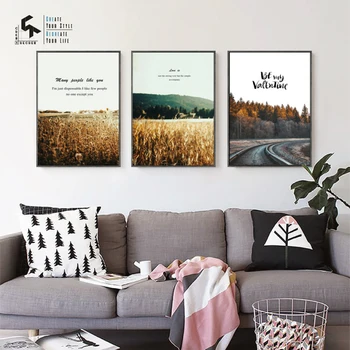 

Modern Photo Poster Landscape Poster Field Print Railway Wall Art Canvas Oil Paintings Decorative Pictures For Home CR1810105046