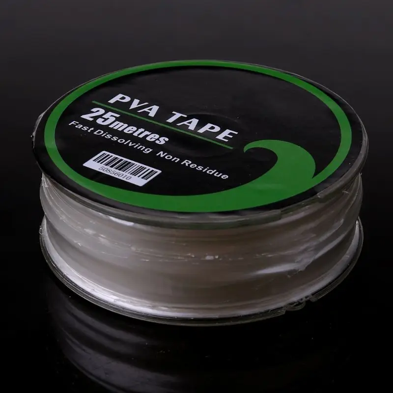 PVA Tape Fishing Feeder Water Dissolve 10mmx20m Quick Dissolve Tackle Transparent Environmental Professional Fishing Tool fishing accessories fishing tackle fishing tools fishing tool