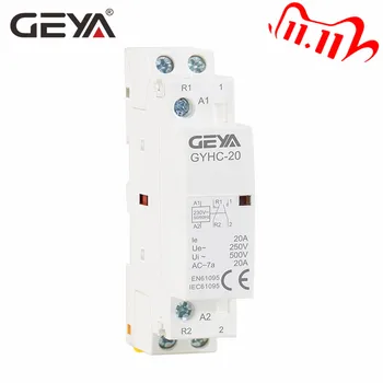 

Free Shipping GEYA GYHC 2P 20A 2NO 2NC 1NO1NC Household Contactor 220V 50/60Hz Automatic Din Rail AC Contactor 16A 25A