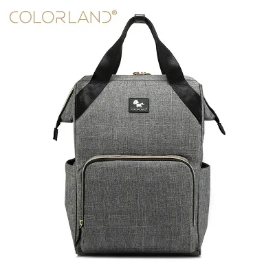 Two-color gray Рюкзак для подгузников, рюкзак, сумка, водонепроницаемый, износостойкий, устойчивый к царапинам, с изоляцией, многофункциональный, вместительный, для мамы и ребенка, для путешествий - Цвет: Two-color gray