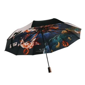 

Windproof Outdoor Umbrella High Quality Folding Umbrella Uv Protection Wind Parasol Paraguas Grande Household Goods OO50YS