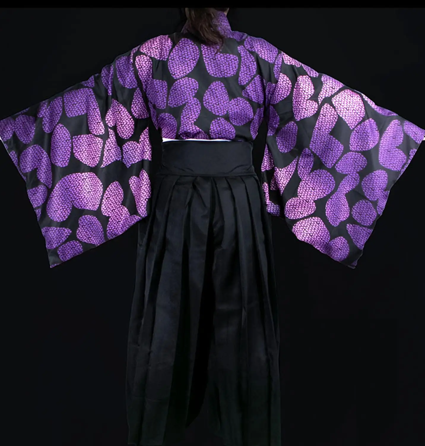 HSIU Kokushibou, парик, одежда, аниме, косплей, парик, Demon Slayer: Kimetsu no Yaiba, парик для мужчин, черные, средние, красные волосы