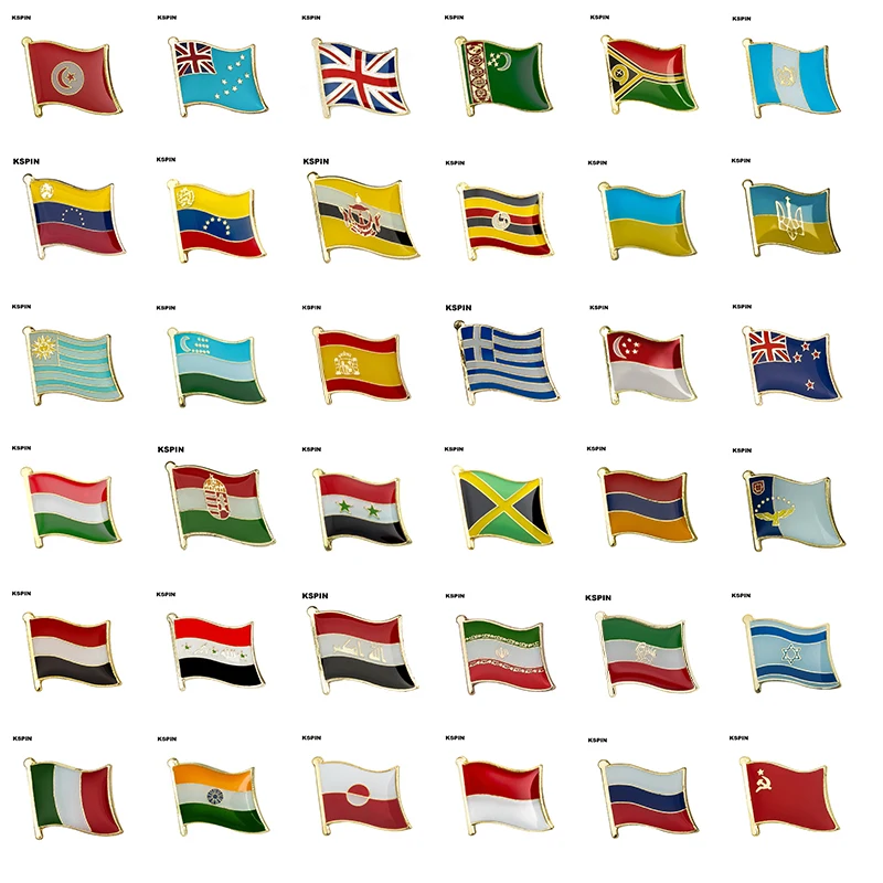 Alloy Brooch Badge Brooches Metal Pins Art Pins National Flag Lapel Pin