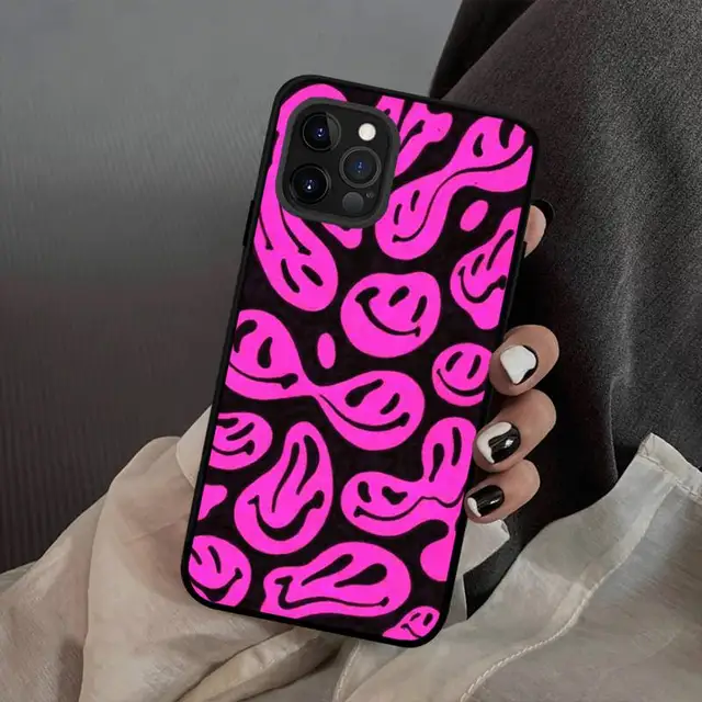 Trippy Smiley Face Phone Case for iPhone 13 12 mini 11 pro Xs max Xr X 8 7 6 6s Plus 5s cover a6