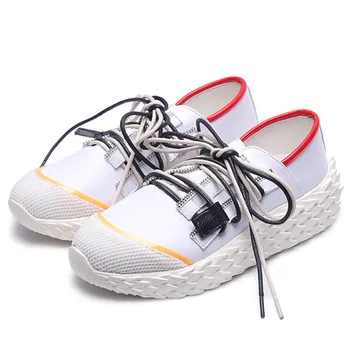 

Mixed Colors Sneakers Women Cozy Breathable Shoes Woman Casual Running Shoes Outdoor Platform Flat Shoes Lace-Up Ladies Shoes
