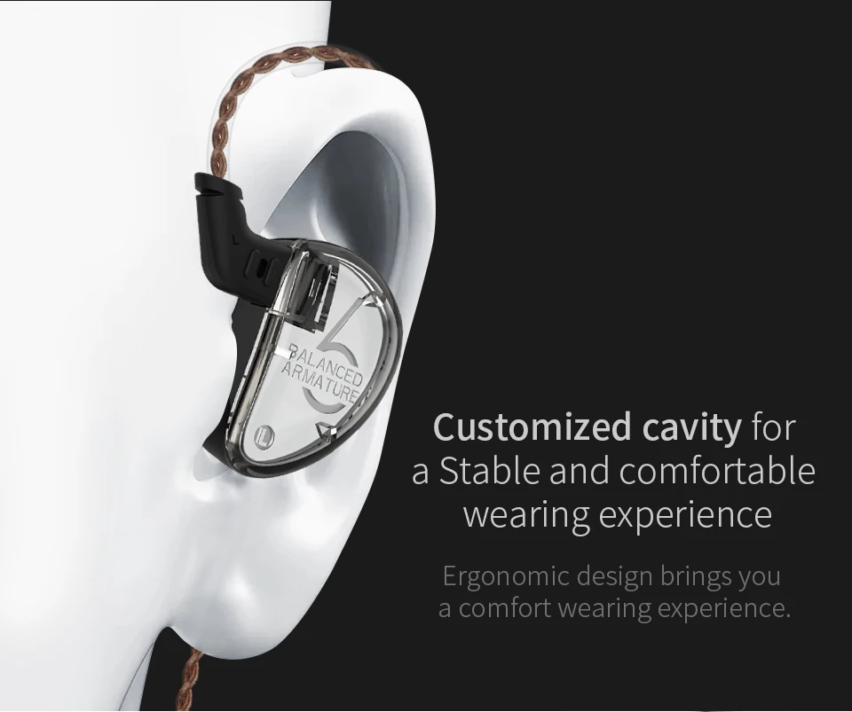 KZ AS06 Headphone 3 Balanced Armature Driver In Ear Earphone HIFI Bass Monitor Earphones Earbuds With 2pin Cable KZ ZS10 ZSN PRO