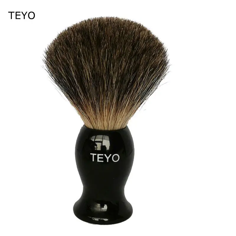 Щетка для бритья TEYO Pure Badger с полимерной ручкой идеально подходит мужчин