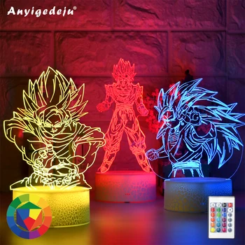 

Dragon Ball Vegeta IV Figure Led Night Light Touch Sensor Home Decor Atmosphere Child Kids Bedroom Bedside 3d Lamp Dragon Ball