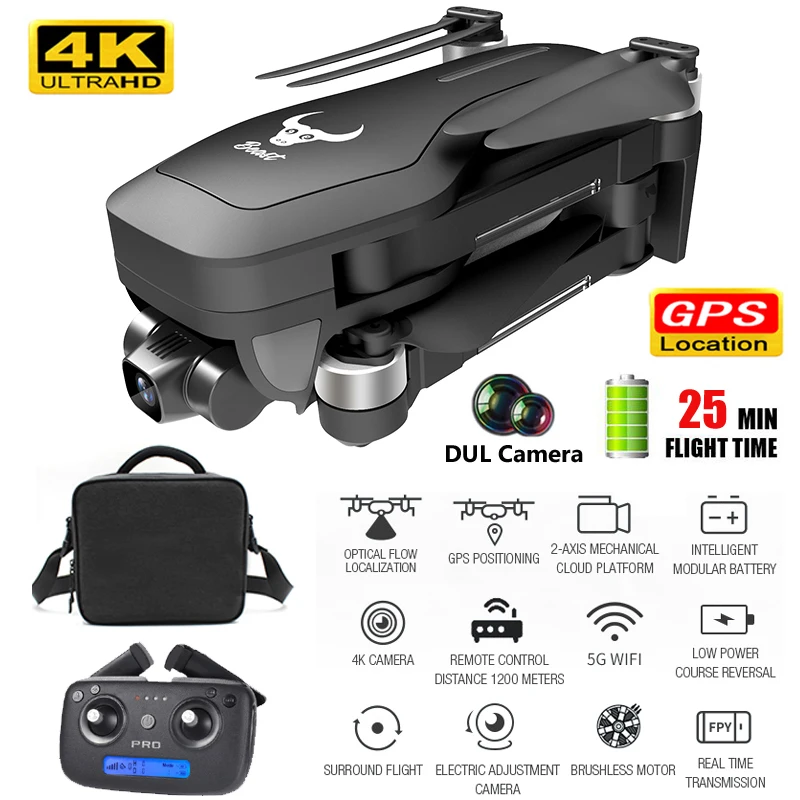 Gps Дрон SG906 Pro 4K HD Helicoptero удерживающий высоту с Wi Fi двойная двухосевая