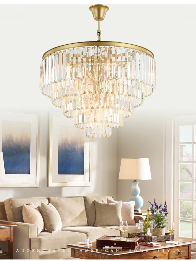 modern chandeliers Modern minimalist crystal chandeliers American style living room bedroom dining room chandelier creative personality lighting foyer chandelier