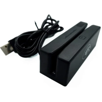 

USB Magnetic Card Barcode Reader Stripe Bidirectional Magnetic Stripe Reader MSR Card Reader POS Reader 1 2 track white