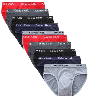10Pcs/Lot Fashion Men's Panties Underwear Men Size Briefsr Bikini Pant Men Comfortable Sexy Slip Underpants Hot L-5XL 1