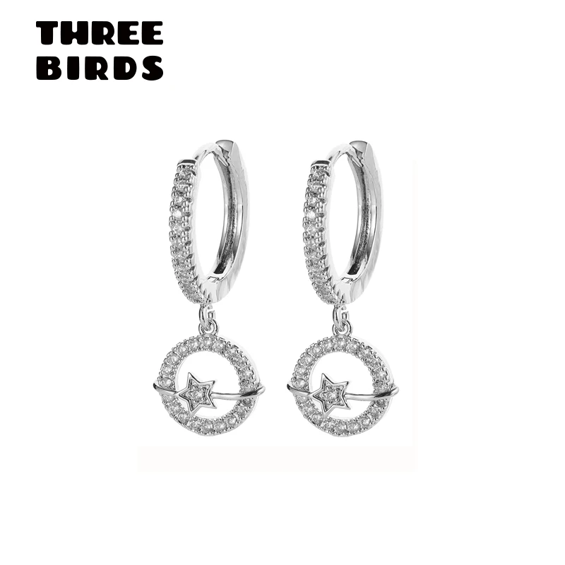 Earrings Pineapple Crystal AAAA Zircon 925 Sterling Silver women Fashion Jewelry