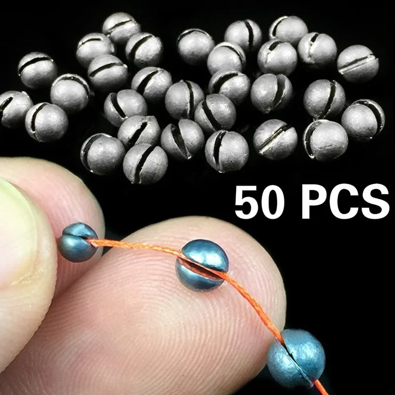 

50 Pcs Lead Split Shots Fishing Sinkers 0.5g/1.0g/1.5g/2.0g