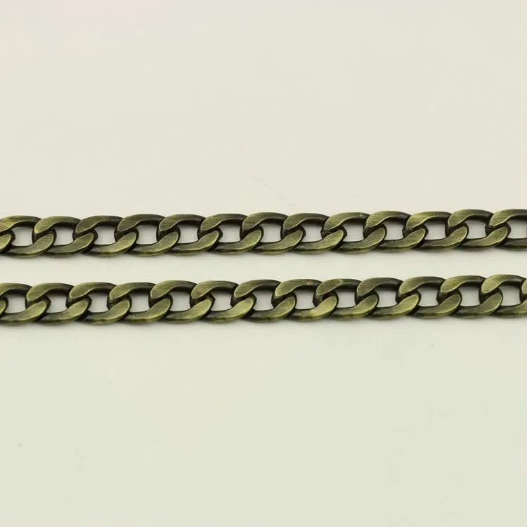 brushantibrass Высокое качество 8 мм Металлические цепи сумка на ремне женская сумочка кошелек отрегулированные ремешки-цепи DIY Сменные ручки аксессуары - Цвет: brushantibrass