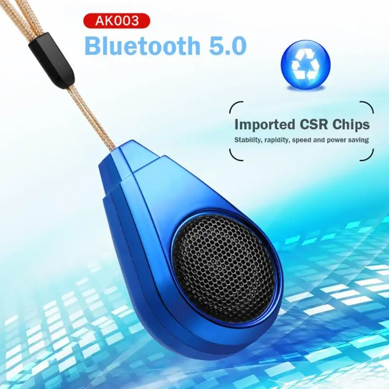 AK003 мини-проигрыватель беспроводной Bluetooth 5,0 Алмазная форма для влюбленных Micro-USB 150 Гц-160 Гц портативные музыкальные колонки громкий динамик