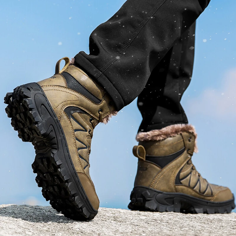 Botas de nieve para hombre y mujer, zapatos de Montañismo para viajes al  aire libre, acampada, senderismo, talla grande 40 48, Otoño e Invierno|Zapatos  de senderismo| - AliExpress