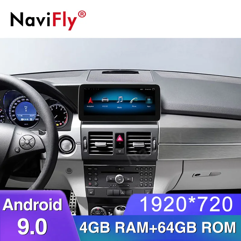 10,25 дюймов ips дисплей Android 9 автомобильный dvd gps навигация для Benz GLK класс X204 2008-2012 wifi/4G LTE 2 ГБ/4 Гб ram 1920*720 HD