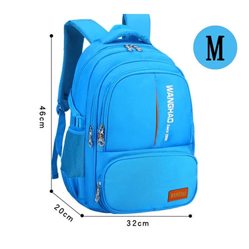 Sky blue Large Детский ортопедический Школьный Рюкзак Для 1-9 классов, школьные ранцы для мальчиков, водонепроницаемые Рюкзаки для детей - Цвет: Sky blue Large