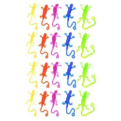 20 pçs crianças brinquedos de lagarto pegajoso criativo elástico brinquedos lagartos pegajosos engraçados