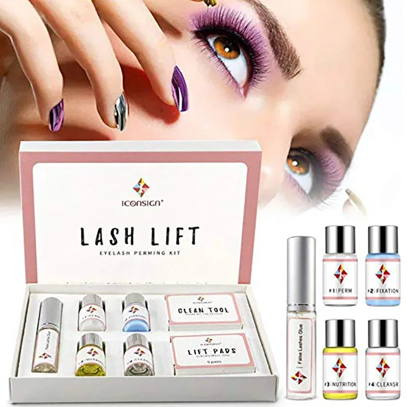 

eyes eyelashes full professional makeup perm eyelashes set brow kit lash glue evelash lamination in Evelash Growth Treatments