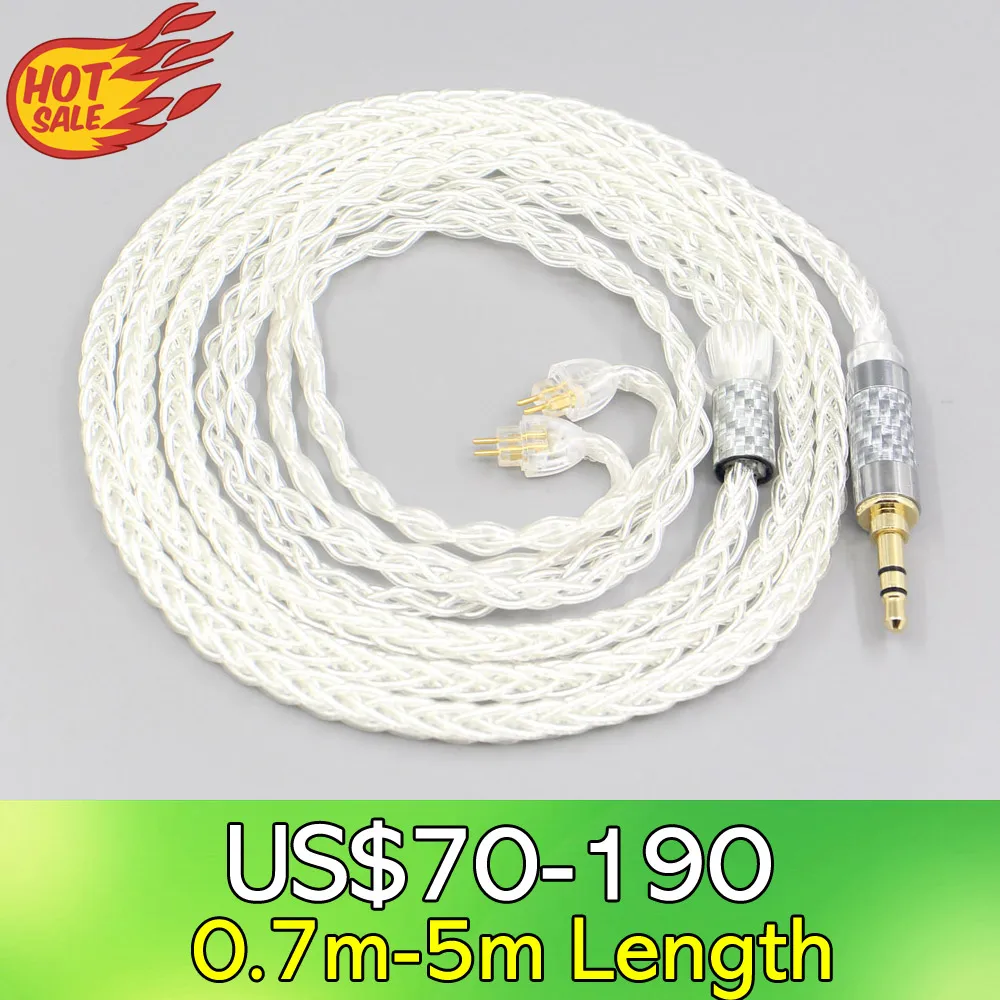 LN007680 2 5 мм 4 99% чистого серебра 8 сердечника кабеля наушников для HiFiMan RE2000 топологии