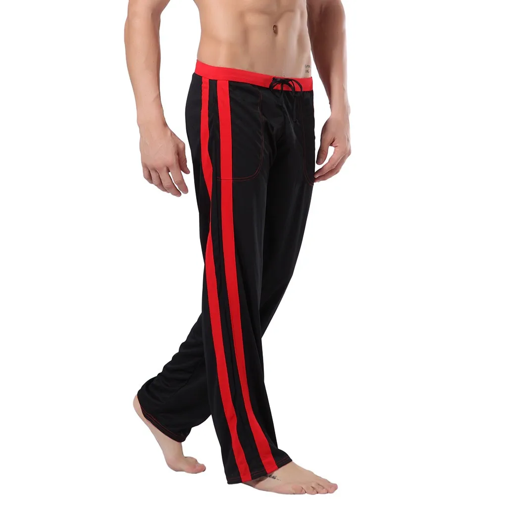 Брюки мужские повседневные штаны Hombre Drawstring полосатые джоггеры ремни летние дышащие модные спортивные брюки повседневные спортивные брюки
