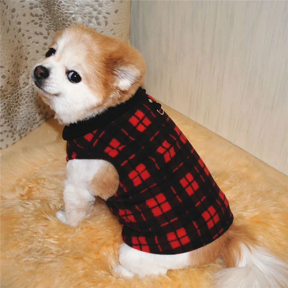 Pet dog fleece lapel vest pet dog cat fluffy warm vest puppy dog clothing pet dog clothes winter warm vestiti chihuahua 20D25 (29)
