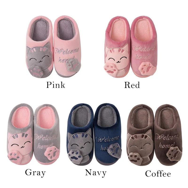 LOOZYKIT-зимние детские тапочки для мальчиков и девочек; обувь с героями мультфильмов; яркие цвета; домашние тапочки с котом; Детские теплые милые домашние Нескользящие тапочки; Zapatillas