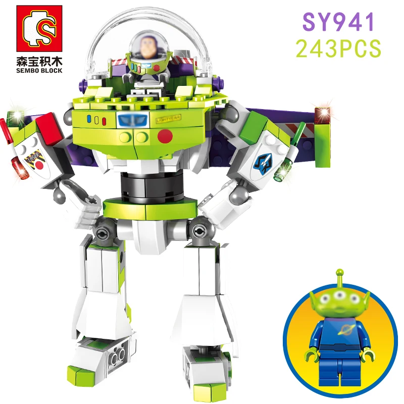 Конструктор история совместимый с основными брендами 4 фигурки Базз лайтри