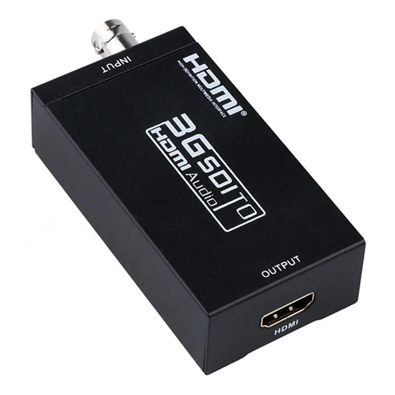 Черный Мини Размер 1080P 3g BNC SDI в HDMI конвертер адаптер Поддержка SD/HD-SDI/3G-SDI сигналы, показывающие мультимедиа ЕС разъем