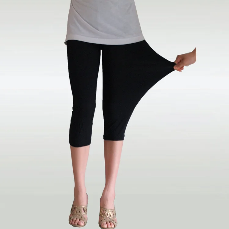 Hot Selling Amount of Large Size Modal Capri Pants Thin Leggings Women's Slim Fit High-waisted Outer Wear Skinny Pants