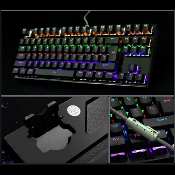 Игровая механическая клавиатура с подсветкой USB Проводная 26 клавиш анти-ореолы игровая клавиатура Привет Прямая поставка