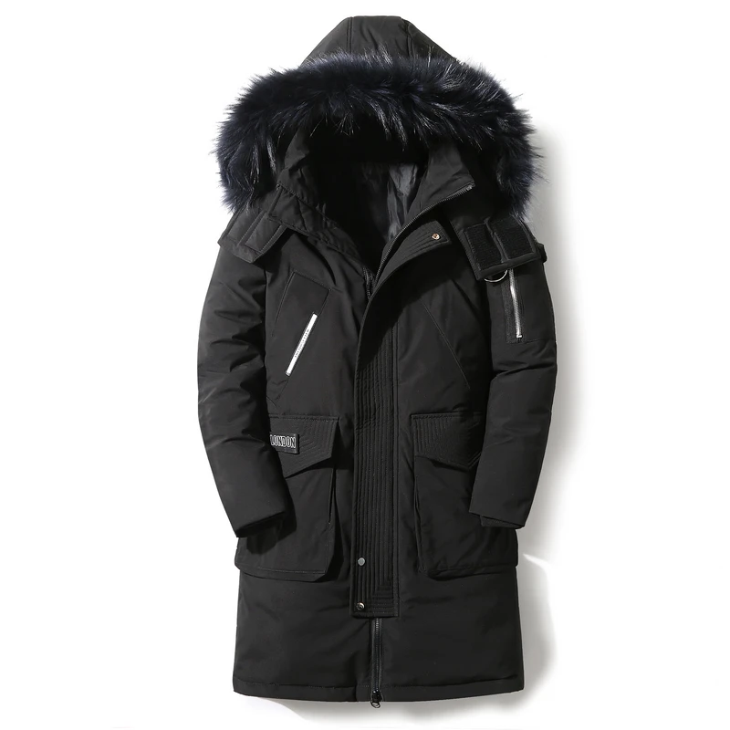 UP 90%Down Jackets  new winter  down jacket high quality Detachable Fur Collar male's jackets thick warm Outdoor windproof