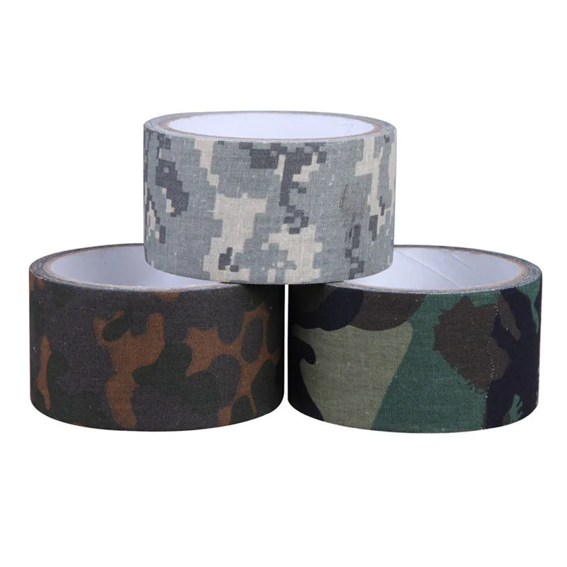 10m Camping Camouflage Tape Waterproof Gun Hunting Accessories Cotton Cloth+Hot-melt Outdoor Birds Watching Photographers