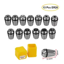 

13pcs ER20 ER11 collet chuck set 1-13mm ,1-7mm, Spring collet for CNC machining center Engraving Machine Lathe Mill Tool