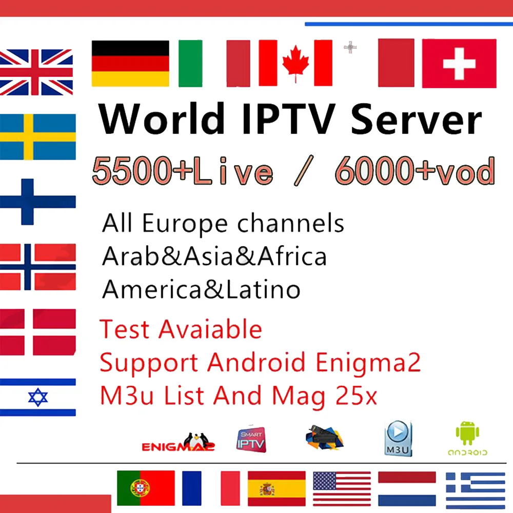 Бразильский IP ТВ США IP tv PL Россия IP tv голландский iptv-поддержка Android m3u enigma2 mag250 tv IP 4000+ Vod поддержка GTmedia G2 G3 GTC tv Box - Цвет: 1 year IPTV Only